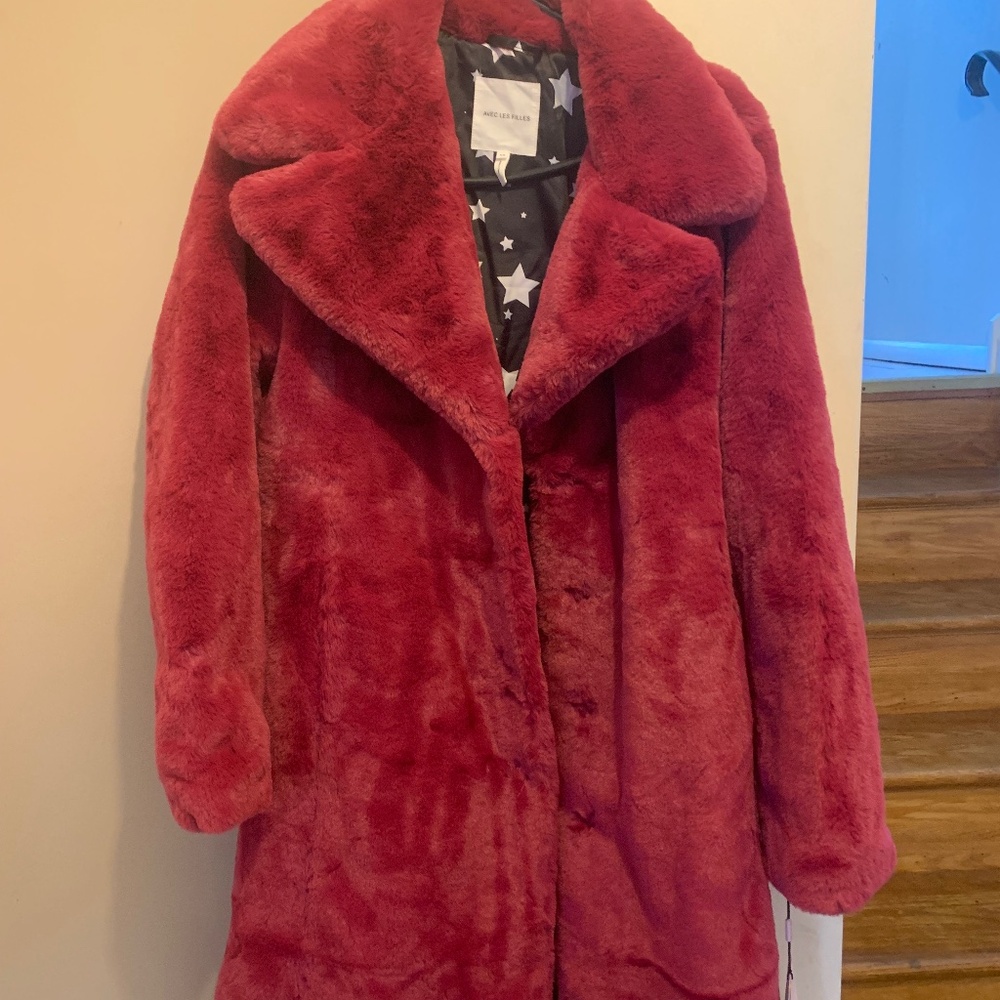 Avec Les Filles Faux Fur Coat